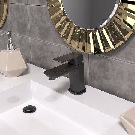 Смеситель для раковины Paini Nove 09PZ211MESR Черный матовый 