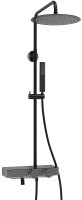 Душевая система WasserKRAFT A114.160.218.CB Thermo с термостатом Черная матовая