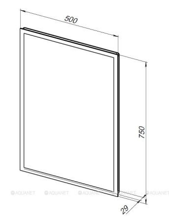 Зеркало Aquanet Оптима 50 белый матовый 