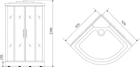 Душевая кабина Timo Lux TL-1502 