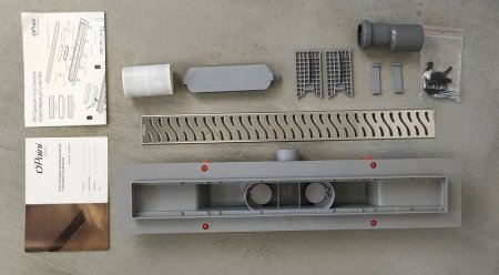 Душевой лоток Paini Harmony 850 CH850H с решеткой Хром 