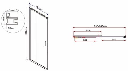 Душевой уголок Vincea Garda 120х90 VSS-1G9012CH профиль Хром стекло шиншилла 