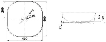 Раковина-чаша Melana 40 MLN-78344 Белая 
