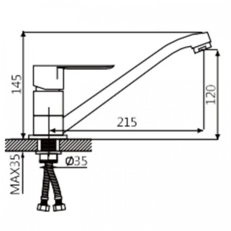 Cмеситель для кухни ViEiR V243522 Хром 