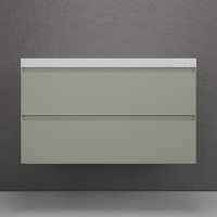 Тумба подвесная Style Line "Манхэттен 100" ЭМАЛЬ под ASTI 100 2 ящика PLUS олива