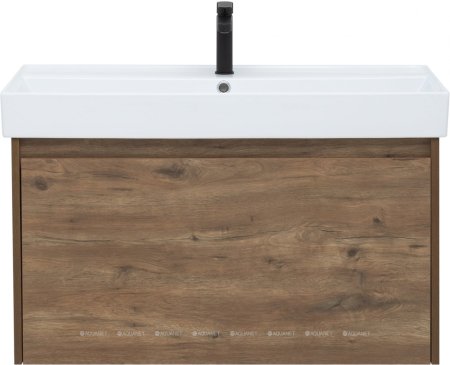 Тумба с раковиной Aquanet Nova Lite 90 дуб рустикальный (1 ящик) 