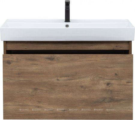 Тумба с раковиной Aquanet Nova Lite 90 дуб рустикальный (1 ящик) 