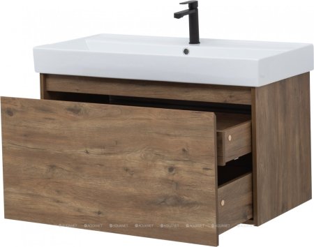 Тумба с раковиной Aquanet Nova Lite 90 дуб рустикальный (1 ящик) 
