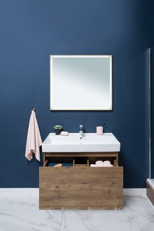 Тумба с раковиной Aquanet Nova Lite 90 дуб рустикальный (1 ящик) 