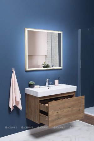 Тумба с раковиной Aquanet Nova Lite 90 дуб рустикальный (1 ящик) 