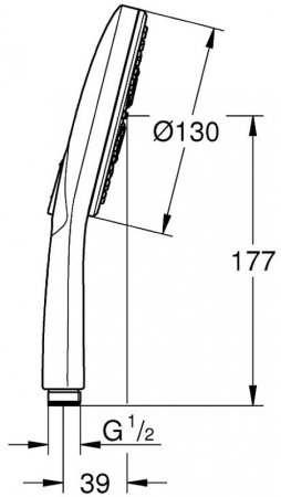 Ручной душ Grohe Rainshower SmartActive 26574LS0 Белая луна Хром 