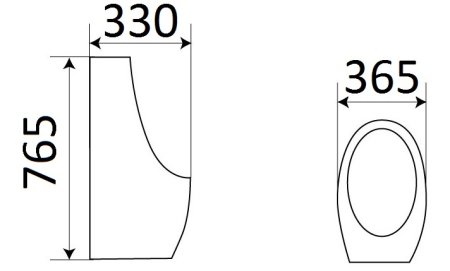 Писсуар CeramaLux X571P подвесной 