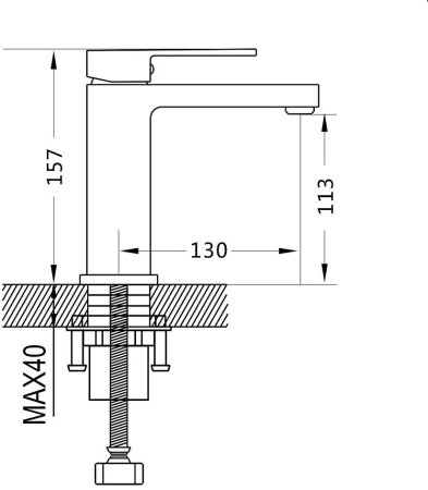 Смеситель для раковины Shevanik S9601, хром 