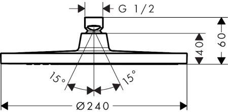 Верхний душ Hansgrohe Crometta S 240 1jet 26723670 Черный матовый 