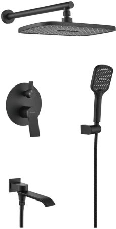 Душевая система встраиваемая Shevanik S4135H, черный 