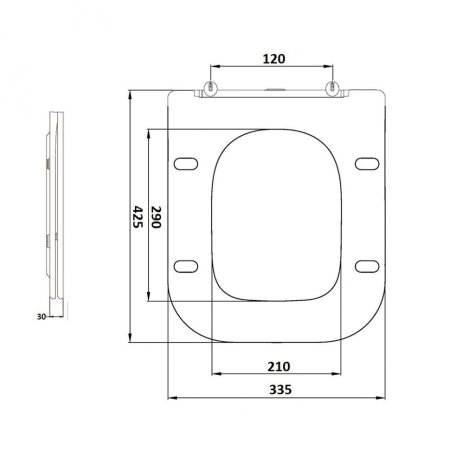 Унитаз приставной CeramaLux 215D 