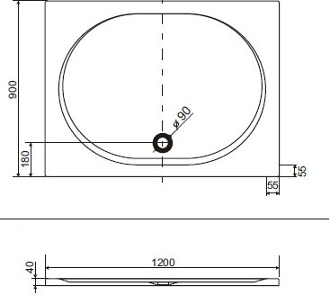 Поддон для душа Excellent Sublime 120х90 