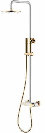 Душевая система Boheme Stick 128-WG Белая Золото 