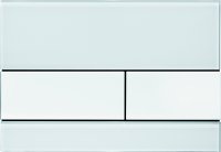 Кнопка смыва TECE Square 9240800 белое стекло, кнопка белая