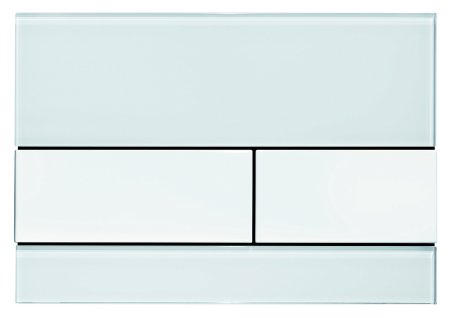 Кнопка смыва TECE Square 9240800 белое стекло, кнопка белая 