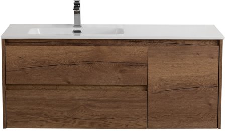 Тумба с раковиной BelBagno KRAFT-1000-2C-1A-SO-RT-L Rovere Tabacco 