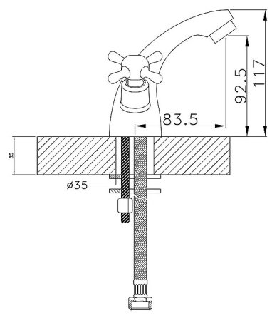 Смеситель Rossinka H02-61 Хром 
