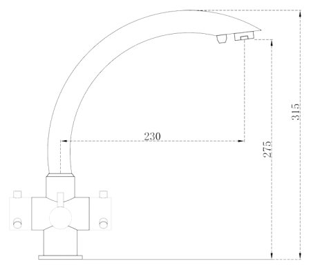 Смеситель для кухонной мойки Zorg Clean Water ZR 321 YF 