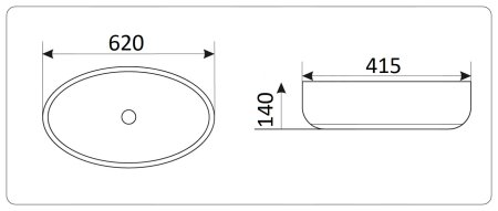 Раковина CeramaLux N 9433 