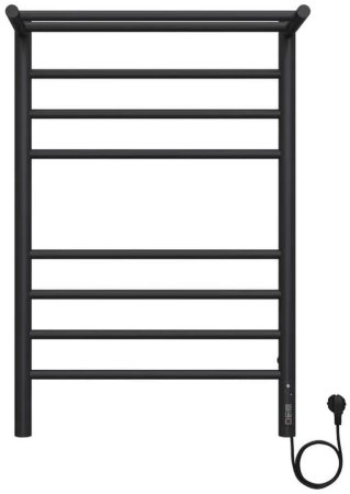 Полотенцесушитель электрический с полкой Terminus Аврора П8 50х80 КС, черный муар 