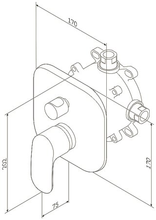 Смеситель для душа AM.PM Sensation F3085000 хром 