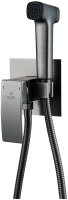 Гигиенический душ со смесителем Rose R1505T-2, оружейная сталь
