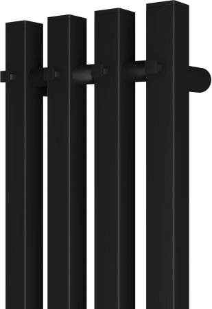 Полотенцесушитель электрический APEXTERMO Sirius SR10113BM 1100x180 с крючками, черный матовый 