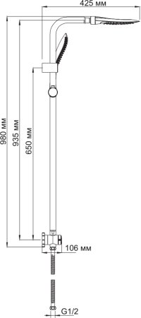 Душевая стойка WasserKRAFT A045 