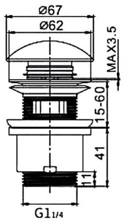 Донный клапан Frap F60-8 click-clack Белый Хром 