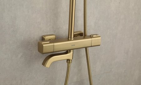 Душевая система Gappo G91 G2491-3 с термостатом Золото 