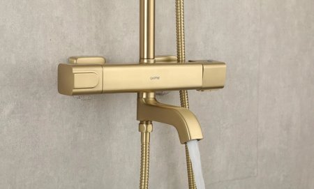 Душевая система Gappo G91 G2491-3 с термостатом Золото 
