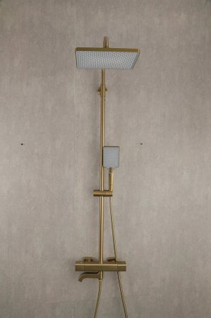 Душевая система Gappo G91 G2491-3 с термостатом Золото 