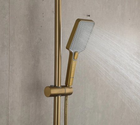 Душевая система Gappo G91 G2491-3 с термостатом Золото 