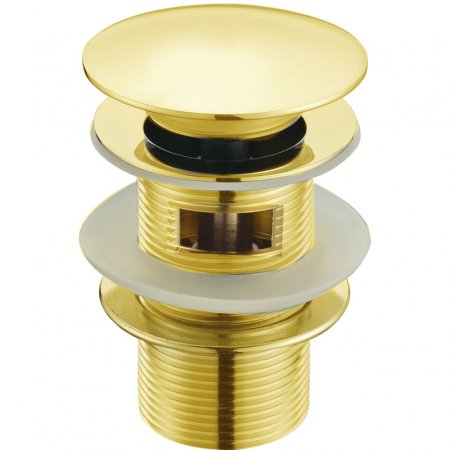Донный клапан Boheme Imperiale 611/2 click-clack с переливом Золото 