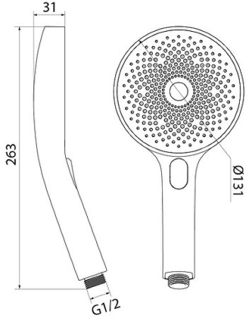 Ручной душ Iddis SpaHome SPA3F0Bi18 Черный 