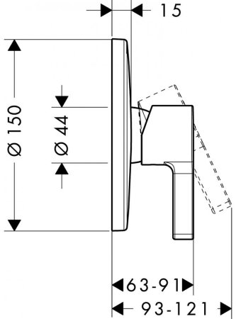 Смеситель для душа Hansgrohe Metris S 31665000 Хром 