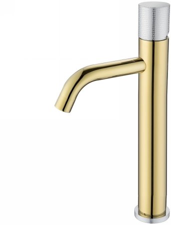 Смеситель для раковины Boheme Stick 122-GCR.2 Золото Хром 