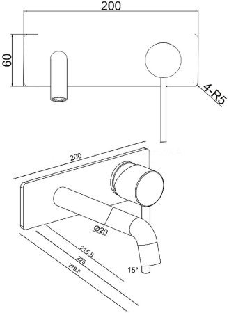 Смеситель для раковины Allen Brau Glority 5.51004-31 Черный матовый 
