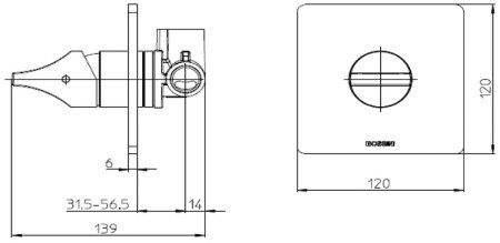 Смеситель для душа Bossini Apice Z00504.030 Хром 