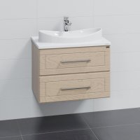 Тумба Санта Венера 70 подвесная бежевый дуб с умывальником Вега 70