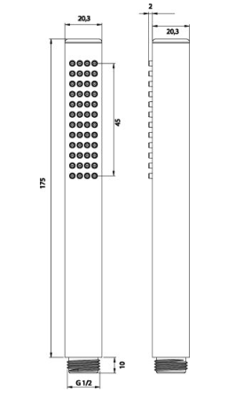Душевая система Omnires Mini MI1544-X/K с термостатом, хром 