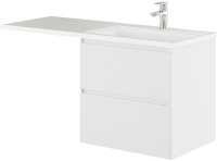 Тумба с раковиной Creto Cafor 130 R 19-W130R подвесная Белый глянец