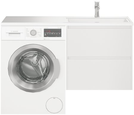 Тумба с раковиной Creto Cafor 130 R 19-W130R подвесная Белый глянец 