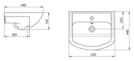 Тумба с раковиной Onika Омега 50.10 