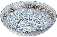 Раковина-чаша Bronze de Luxe Марракеш 40 1008 Белый глянец с декором